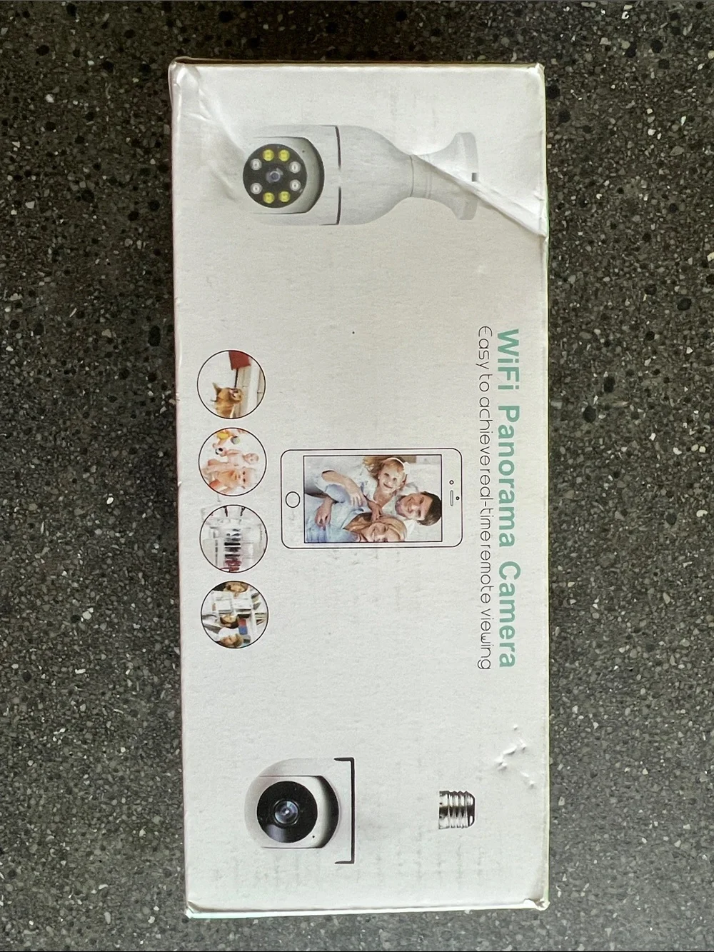 White WiFi Panorama Security Camera - Indoor WiFi Camera